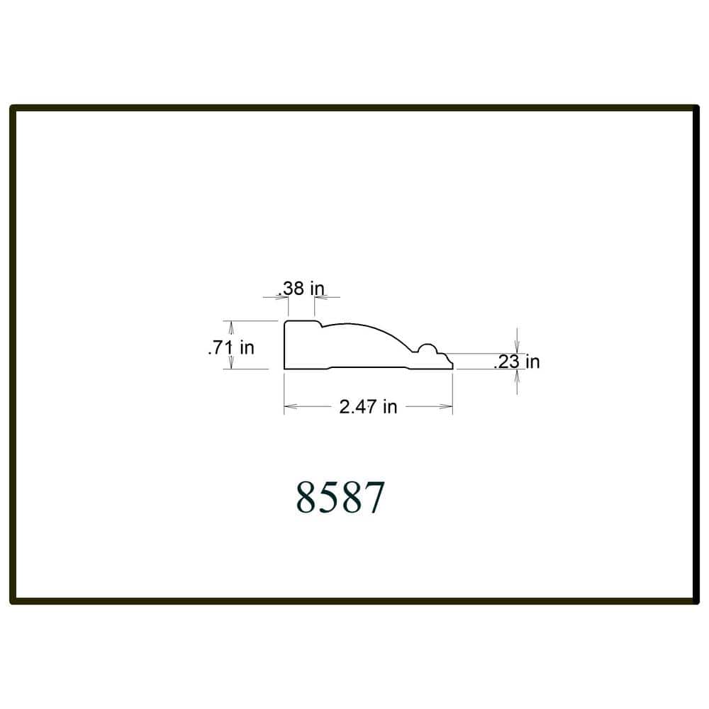 HOUSE OF FARA 3/4 in. x 2-1/2 in. x 8 ft. MDF Casing Molding