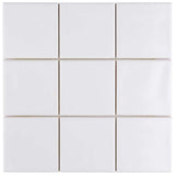 Merola Tile Twist Square White Ice 11-3/4 in. x 11-3/4 in. Ceramic Mosaic (9.79 sq. ft. /Case)