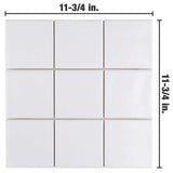 Merola Tile Twist Square White Ice 11-3/4 in. x 11-3/4 in. Ceramic Mosaic (9.79 sq. ft. /Case)