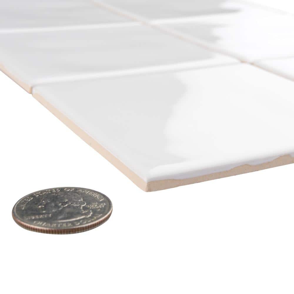 Merola Tile Twist Square White Ice 11-3/4 in. x 11-3/4 in. Ceramic Mosaic (9.79 sq. ft. /Case)