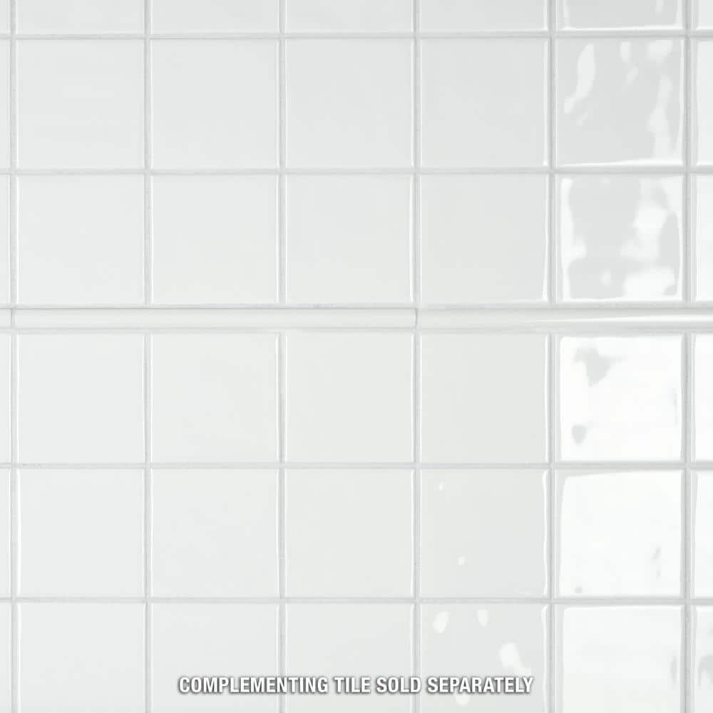Merola Tile Twist Square White Ice 11-3/4 in. x 11-3/4 in. Ceramic Mosaic (9.79 sq. ft. /Case)