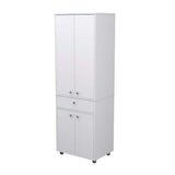 inval america LLC 23.62 in. W x 17.17 in. D x 70.47 in. H Kitchen Storage Cabinet and Pantry in White