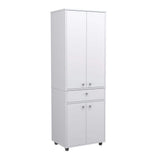 inval america LLC 23.62 in. W x 17.17 in. D x 70.47 in. H Kitchen Storage Cabinet and Pantry in White