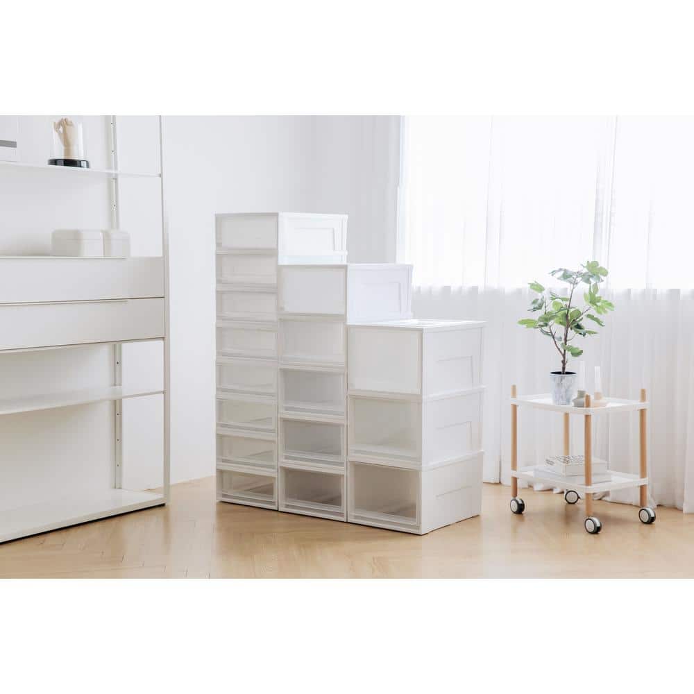 IRIS 15.75 in. x 7 in. White Shallow Plastic Drawer