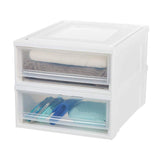 IRIS 15.75 in. x 7 in. White Shallow Plastic Drawer
