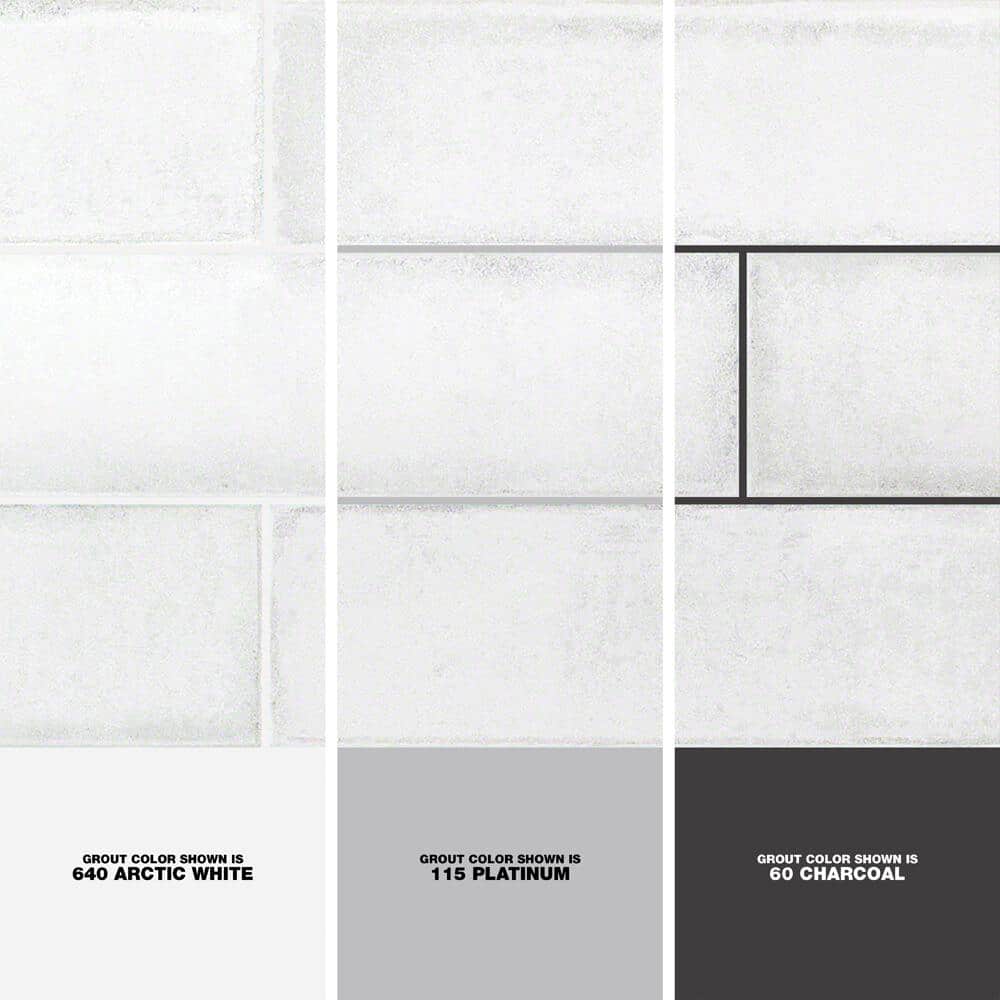 Ivy Hill Tile Moze White 3 in. x 12 in. 9 mm Ceramic Wall Tile (22-Piece) (5.38 sq. ft./Box)