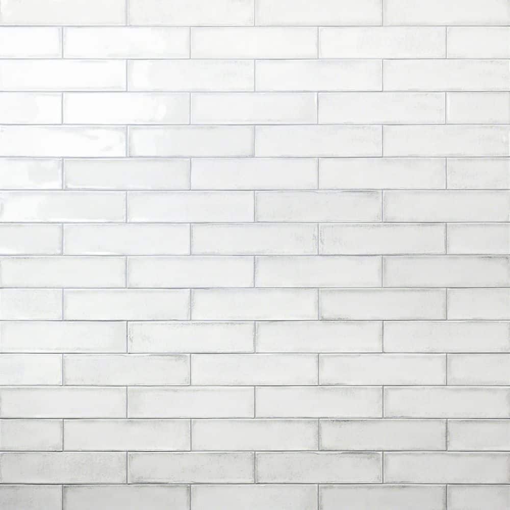 Ivy Hill Tile Moze White 3 in. x 12 in. 9 mm Ceramic Wall Tile (22-Piece) (5.38 sq. ft./Box)
