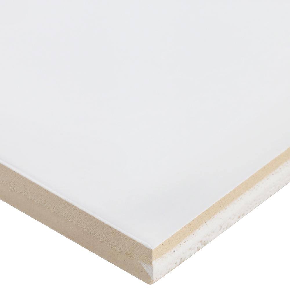 Ivy Hill Tile Barbados White 5 in. x 10 in. 9 mm Polished Ceramic Wall Tile (30 Pieces, 9.9 sq. ft. per Box)