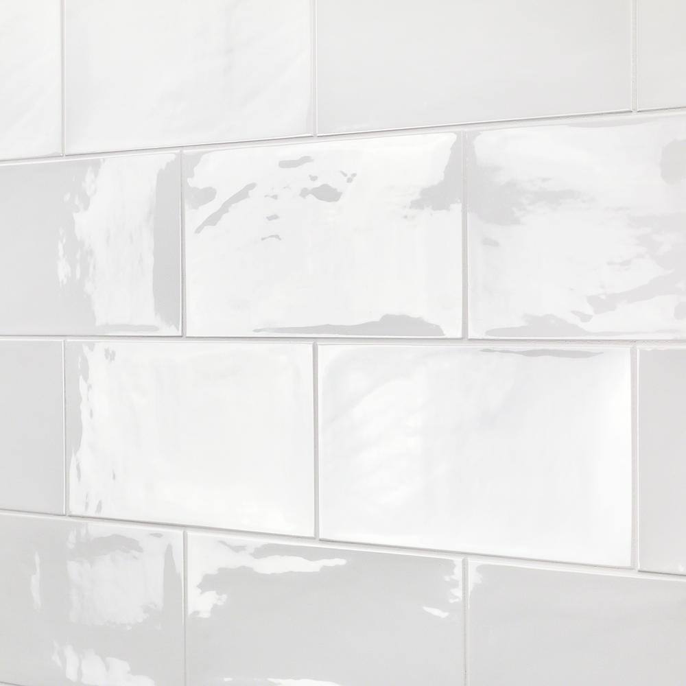 Ivy Hill Tile Barbados White 5 in. x 10 in. 9 mm Polished Ceramic Wall Tile (30 Pieces, 9.9 sq. ft. per Box)