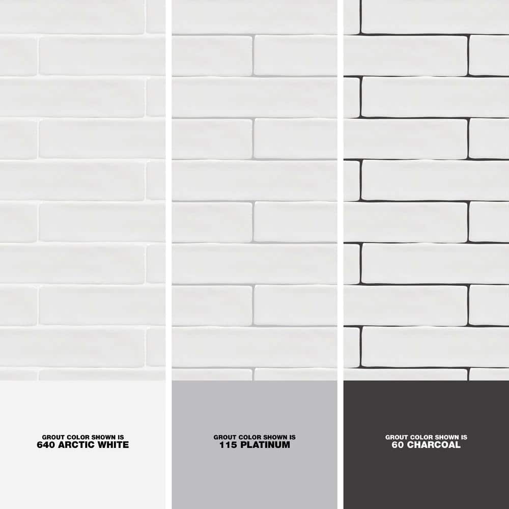 Newport White 2 in. x 10 in. Polished Ceramic Subway Wall Tile (5.70 sq. ft. / Case)
