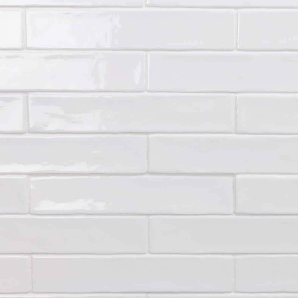 Ivy Hill Tile Newport White 2 in. x 10 in. x 11mm Polished Ceramic Subway Wall Tile (40 Pieces, 5.38 sq. ft. per Box)