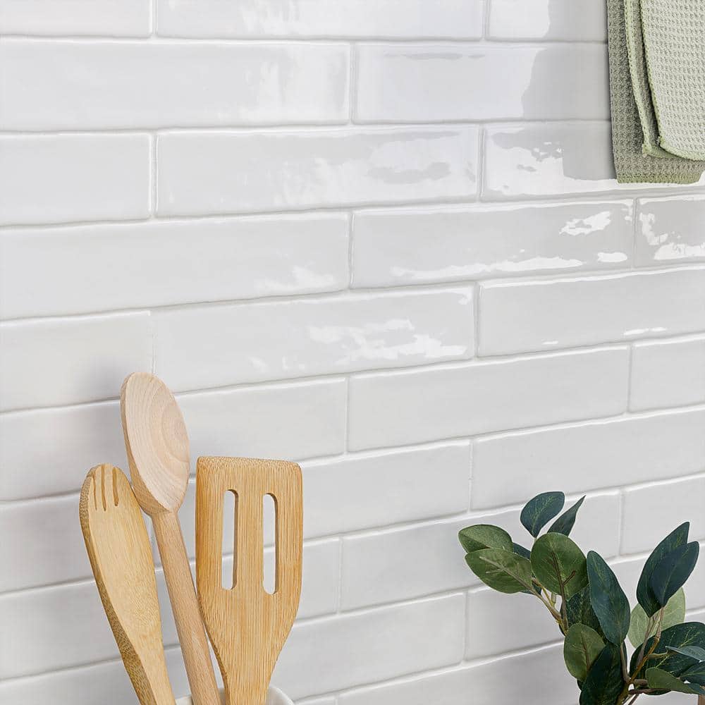 Ivy Hill Tile Newport White 2 in. x 10 in. x 11mm Polished Ceramic Subway Wall Tile (40 Pieces, 5.38 sq. ft. per Box)