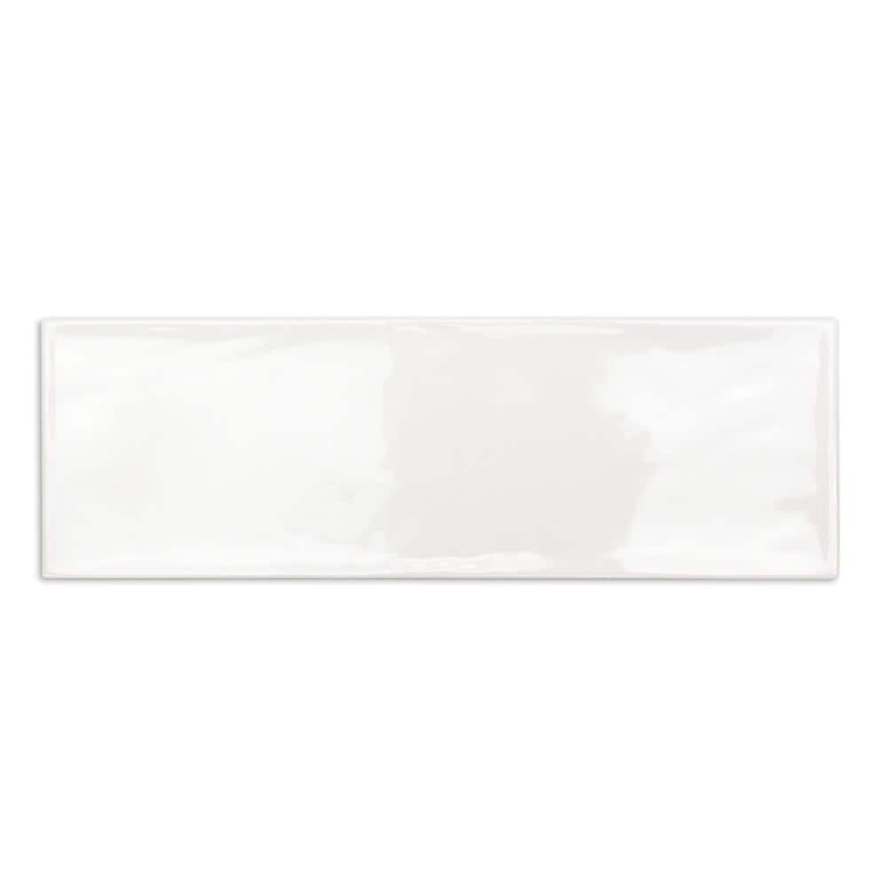 Ivy Hill Tile Pier White 4 in. x 12 in. 6 mm Polished Ceramic Subway Wall Tile (33-Piece, 10.76 sq. ft./Box)