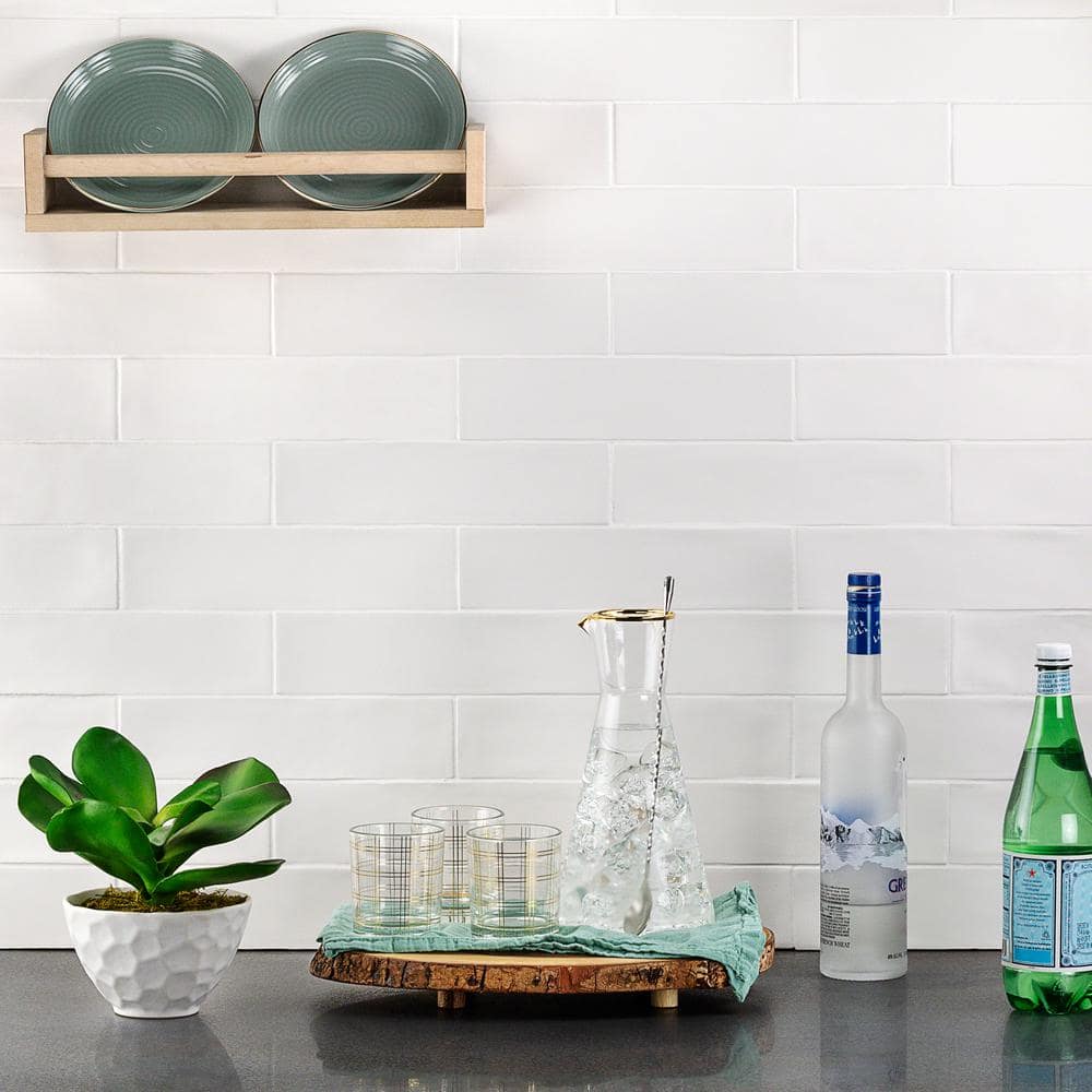 Ivy Hill Tile White 3 in. x 12 in. 8 mm Matte Ceramic Subway Wall Tile (22-Piece, 5.38 sq. ft./Box)
