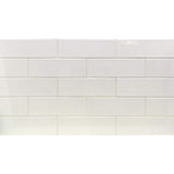 Ivy Hill Tile Essential White 4 in. x 12 in. x 6mm Polished Ceramic Subway Wall Tile (9.68 sq. ft./case)