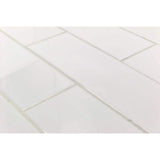 Ivy Hill Tile Essential White 4 in. x 12 in. x 6mm Polished Ceramic Subway Wall Tile (9.68 sq. ft./case)