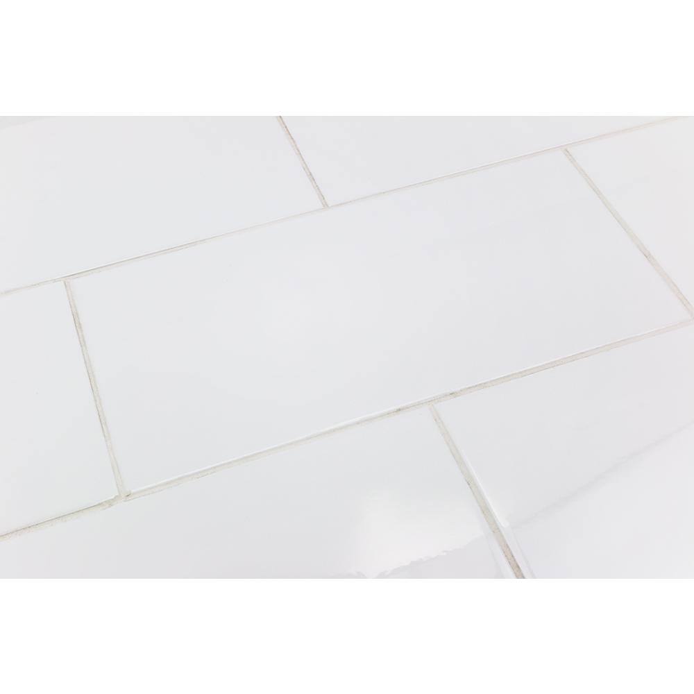 Ivy Hill Tile Essential White 8 in. x 16 in. x 8.5 mm Polished Ceramic Wall Tile (25 Pieces, 21.52 sq. ft. per Box)
