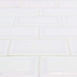 Ivy Hill Tile Essential White Beveled 3 in. x 6 in. x 6mm Polished Ceramic Subway Wall Tile (10.76 sq. ft./case)