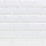Ivy Hill Tile Essential White Beveled 3 in. x 6 in. x 6mm Polished Ceramic Subway Wall Tile (10.76 sq. ft./case)
