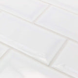 Ivy Hill Tile Essential White Beveled 3 in. x 6 in. x 6mm Polished Ceramic Subway Wall Tile (10.76 sq. ft./case)