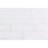 Ivy Hill Tile Essential White Beveled 3 in. x 6 in. x 6mm Polished Ceramic Subway Wall Tile (10.76 sq. ft./case)