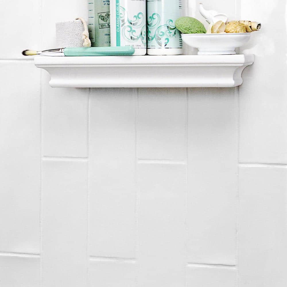 Ivy Hill Tile Catalina White 3 in. x 12 in. x 8 mm Ceramic Wall Subway Tile (44-Pieces, 10.76 sq. ft./Case)