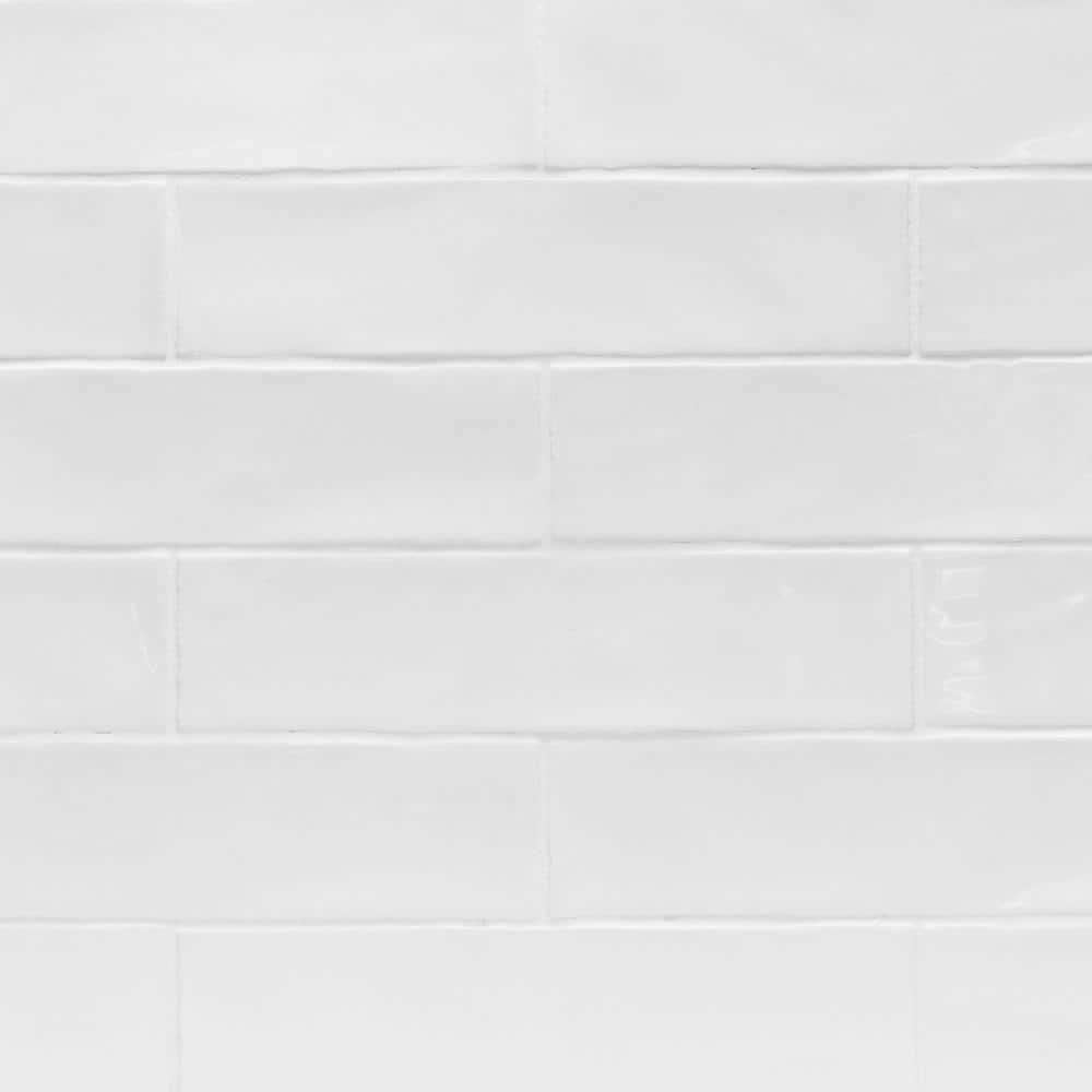 Ivy Hill Tile Catalina White 3 in. x 12 in. x 8 mm Ceramic Wall Subway Tile (44-Pieces, 10.76 sq. ft./Case)