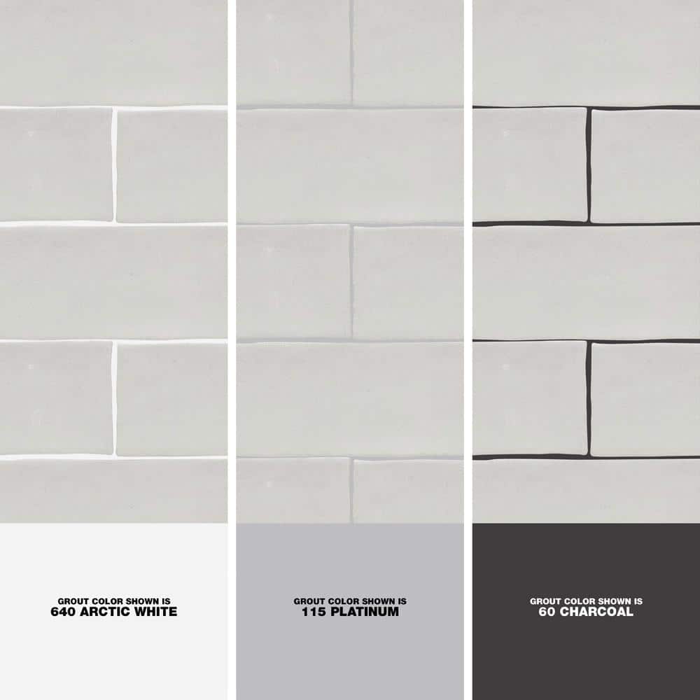 Ivy Hill Tile Catalina White 3 in. x 12 in. x 8 mm Ceramic Wall Subway Tile (44-Pieces, 10.76 sq. ft./Case)