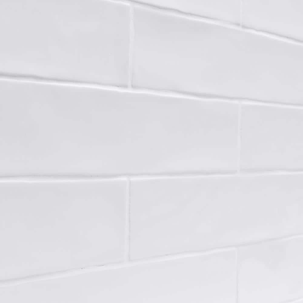 Ivy Hill Tile Catalina White 3 in. x 12 in. x 8 mm Ceramic Wall Subway Tile, 44 Pieces (10.76 sq. ft./Case)