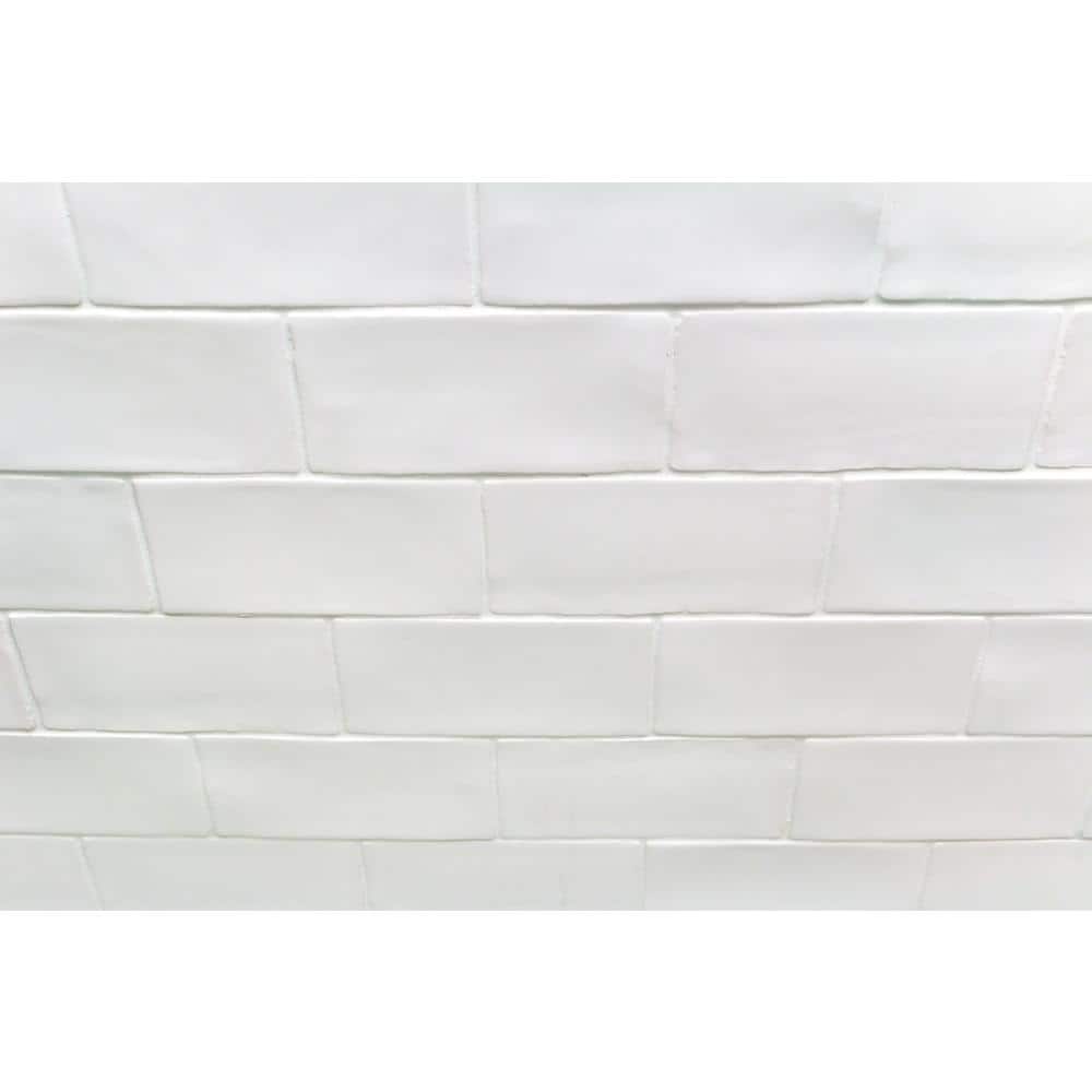 Ivy Hill Tile Catalina White 3 in. x 6 in. x 8 mm Polished Ceramic Subway Wall Tile (5.38 sq. ft./case)