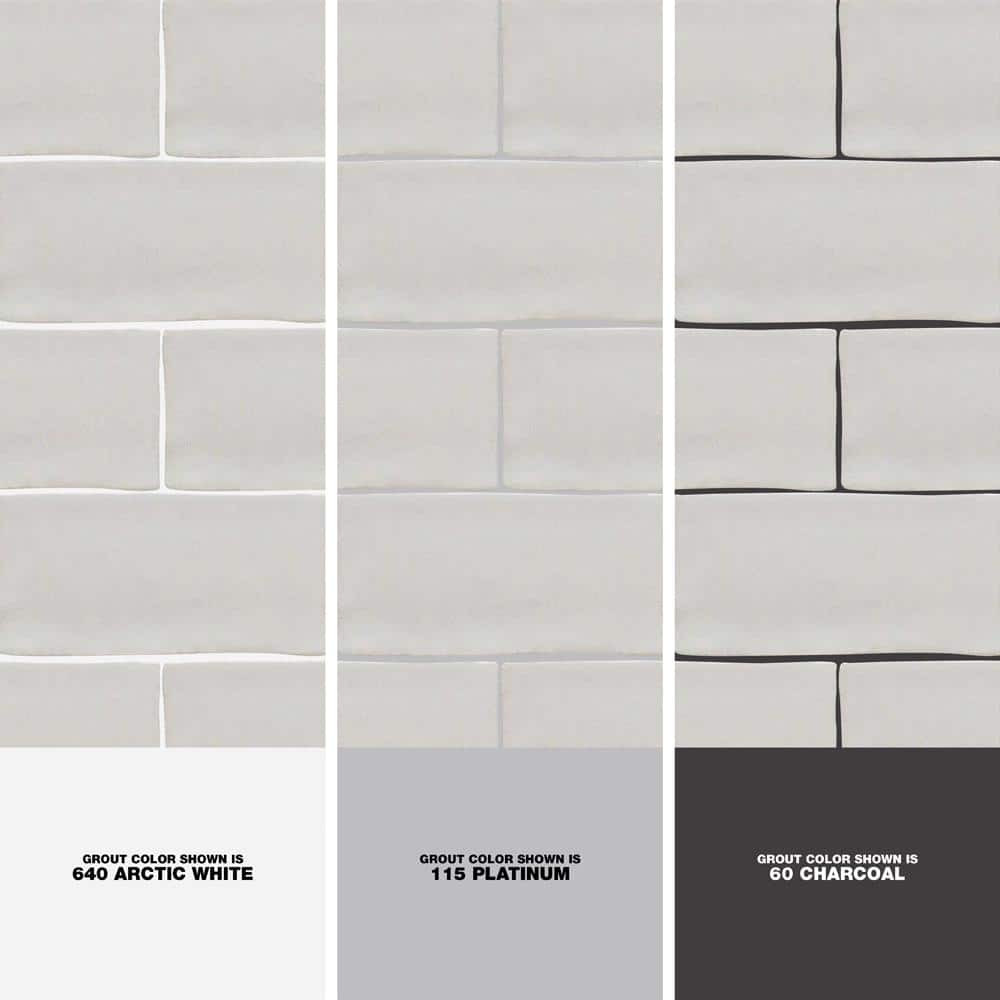 Ivy Hill Tile Catalina White 3 in. x 6 in. x 8 mm Polished Ceramic Subway Wall Tile (5.38 sq. ft./case)