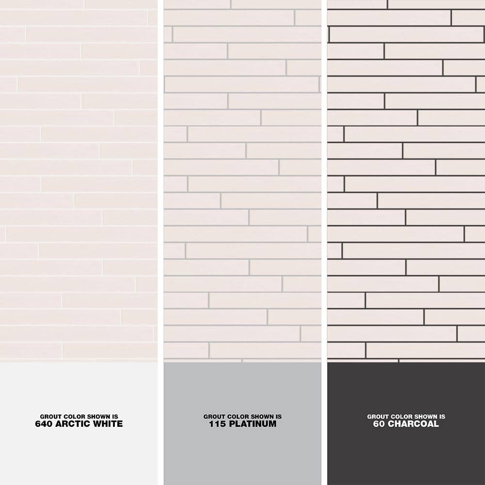 Ivy Hill Tile Nantucket 2 in. x 20 in. White Polished Ceramic Wall Tile (20 pieces / 5.38 sq. ft. / case)