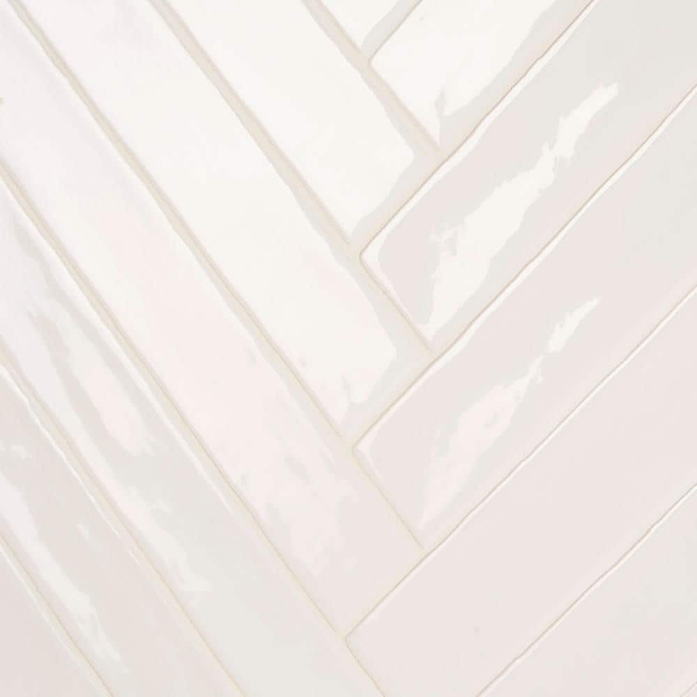 Ivy Hill Tile Nantucket 2 in. x 20 in. White Polished Ceramic Wall Tile (20 pieces / 5.38 sq. ft. / case)