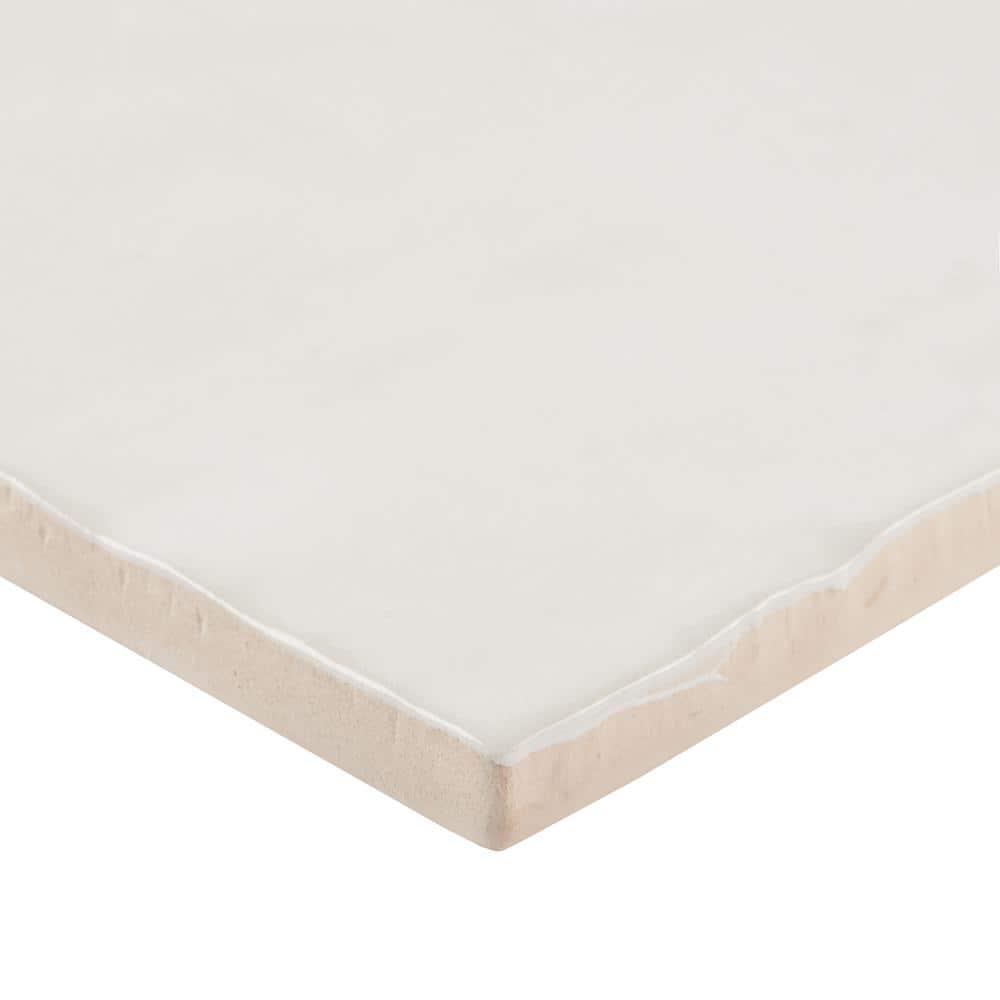 Kingston White 3 in. x 8 in. Polished Ceramic Wall Tile (5.38 sq. ft./case)