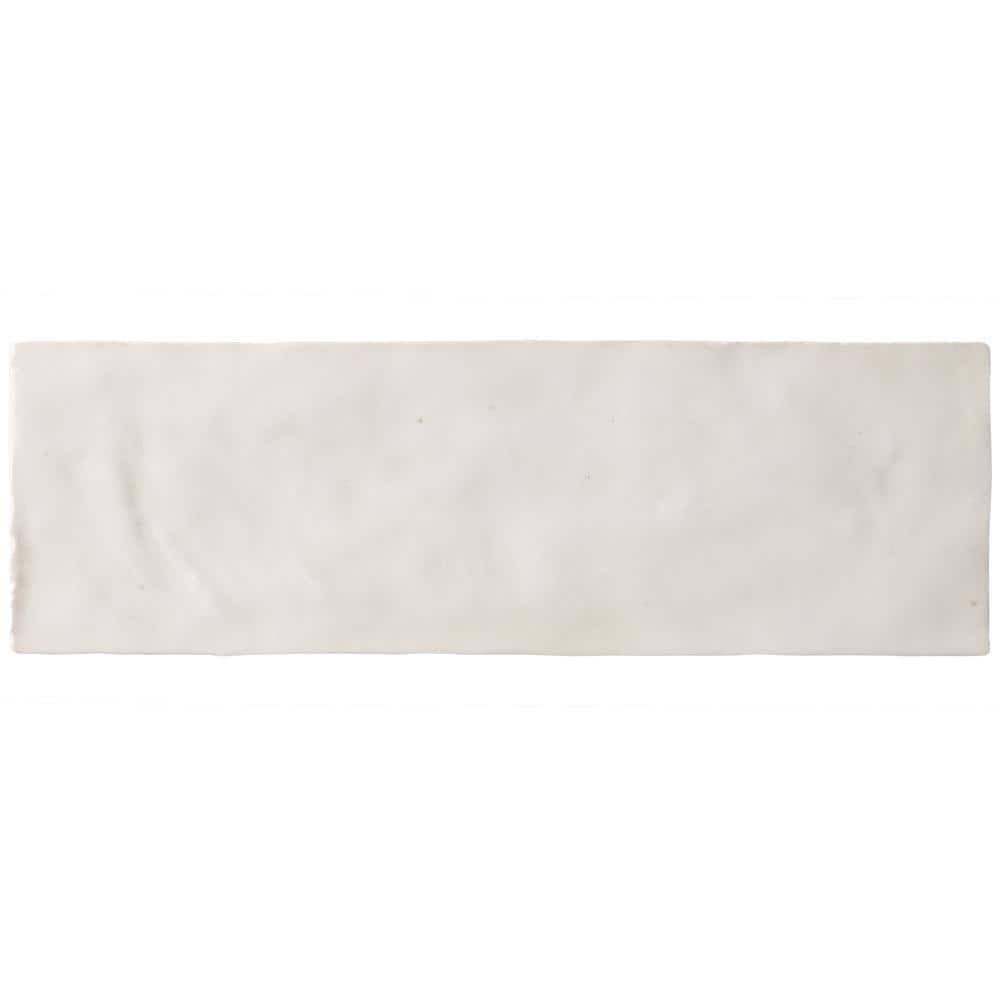 Kingston White 3 in. x 8 in. Polished Ceramic Wall Tile (5.38 sq. ft./case)