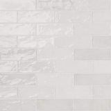 Kingston White 3 in. x 8 in. Polished Ceramic Wall Tile (5.38 sq. ft./case)