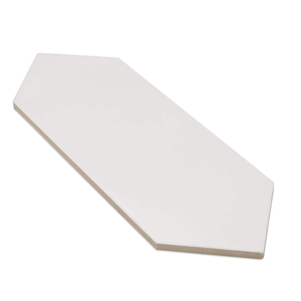 Ivy Hill Tile Russell White 4 in. x 12 in. 10 mm Matte Porcelain Subway Floor and Wall Tile (40 pieces, 10.76 sq. ft. per Box)
