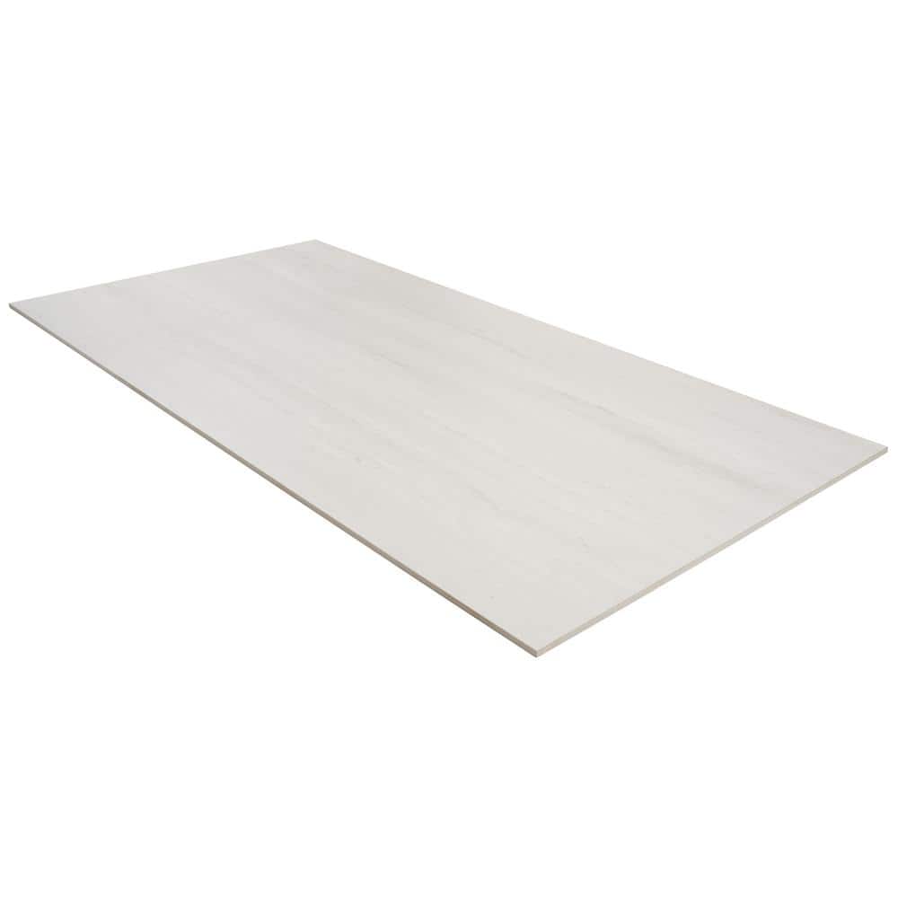 Atlanta White 23.45 in. x 47.07 in. Matte Travertine Look Porcelain Floor and Wall Tile (31 sq. ft./Case)