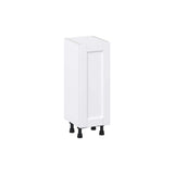 J COLLECTION Mancos Bright White Shaker Assembled Shallow Base Kitchen Cabinet with Door (12 in. W x 34.5 in. H x 14 in. D)