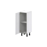 J COLLECTION Mancos Bright White Shaker Assembled Shallow Base Kitchen Cabinet with Door (12 in. W x 34.5 in. H x 14 in. D)