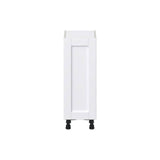 J COLLECTION Mancos Bright White Shaker Assembled Shallow Base Kitchen Cabinet with Door (12 in. W x 34.5 in. H x 14 in. D)
