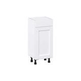 J COLLECTION Mancos Bright White Shaker Assembled Shallow Base Kitchen Cabinet with a Drawer (15 in. W x 34.5 in. H x 14 in. D)