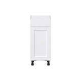 J COLLECTION Mancos Bright White Shaker Assembled Shallow Base Kitchen Cabinet with a Drawer (15 in. W x 34.5 in. H x 14 in. D)