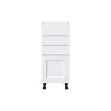 J COLLECTION Mancos Bright White Shaker Assembled Base Kitchen Cabinet with 3-Drawer (15 in. W x 34.5 in. H x 14 in. D)
