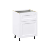 J COLLECTION Mancos Bright White Shaker Assembled Base Kitchen Cabinet with 10 in. Drawer (24 in. W X 34.5 in. H X 24 in. D)