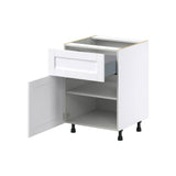 J COLLECTION Mancos Bright White Shaker Assembled Base Kitchen Cabinet with 10 in. Drawer (24 in. W X 34.5 in. H X 24 in. D)