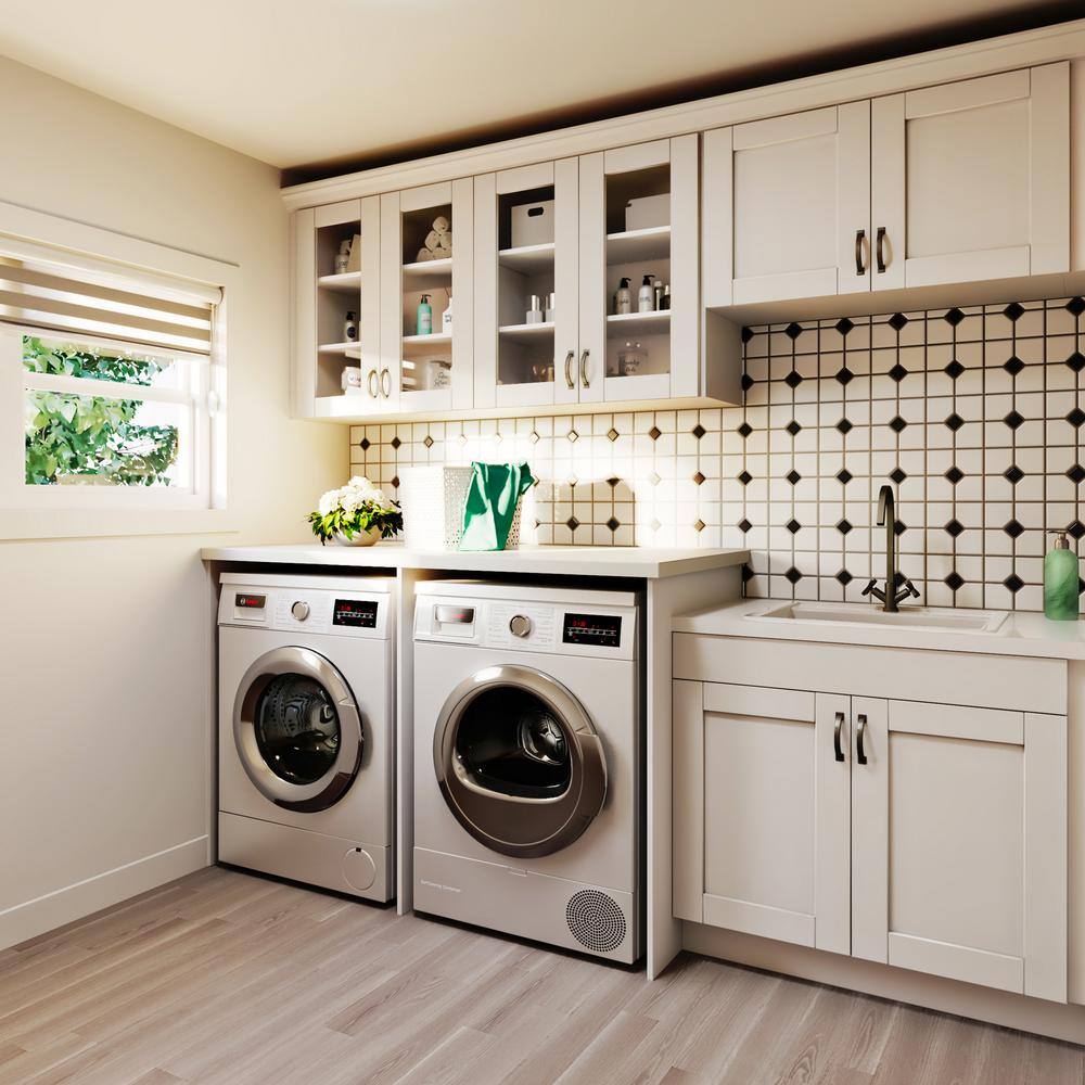J COLLECTION Mancos Bright White Shaker Assembled Base Kitchen Cabinet with 10 in. Drawer (33 in. W X 34.5 in. H X 24 in. D)