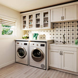 J COLLECTION Mancos Bright White Shaker Assembled Base Kitchen Cabinet with 6 Drawers (15 in. W x 34.5 in. H x 24 in. D)