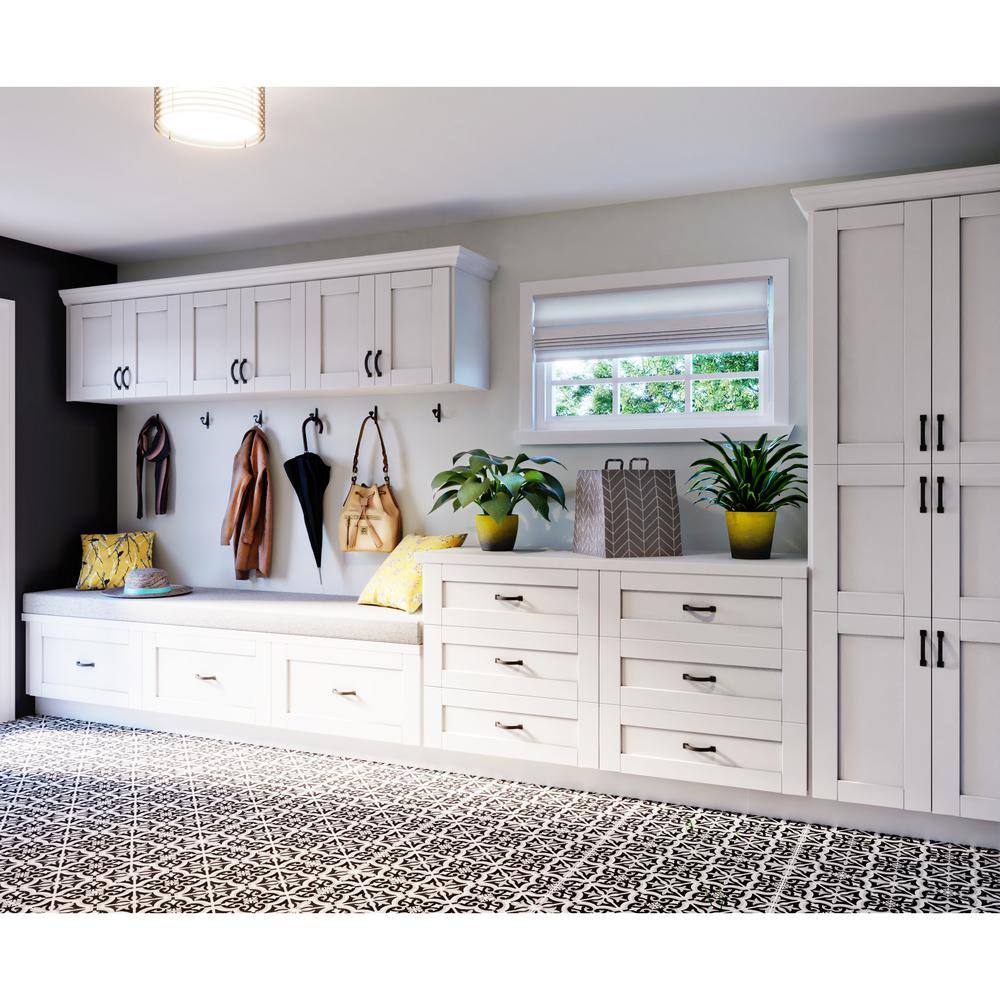 J COLLECTION Mancos Bright White Shaker Assembled Base Kitchen Cabinet with 6 Drawers (15 in. W x 34.5 in. H x 24 in. D)