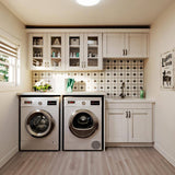 J COLLECTION Mancos Bright White Shaker Assembled Base Kitchen Cabinet with 6 Drawers (36 in. W x 34.5 in. H x 24 in. D)